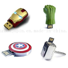 Пользовательский металлический флэш-накопитель Marvel 3D USB-накопитель